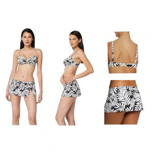 Bleu Rod Beattie Urban Oasis Twist Front Bikini Swim Top & Skirted Bottom Sz  14